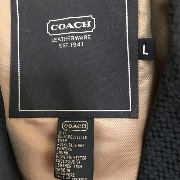 Coach Monogramed Belted Jacket , Black, Size Large - Picture 4 of 16